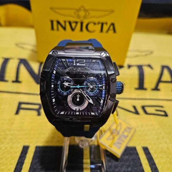 Invicta Racing Men's Chronograph GMT Quartz Blue Dial Mens Watch 48475